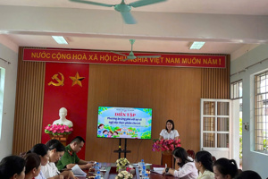 Diễn tập phương án ứng phó sự cố ngộ độc thực phẩm cho trẻ
